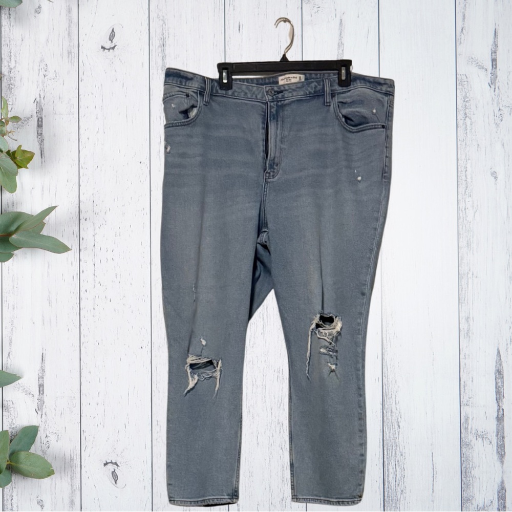 Abercrombie & Fitch Distressed Blue Jeans